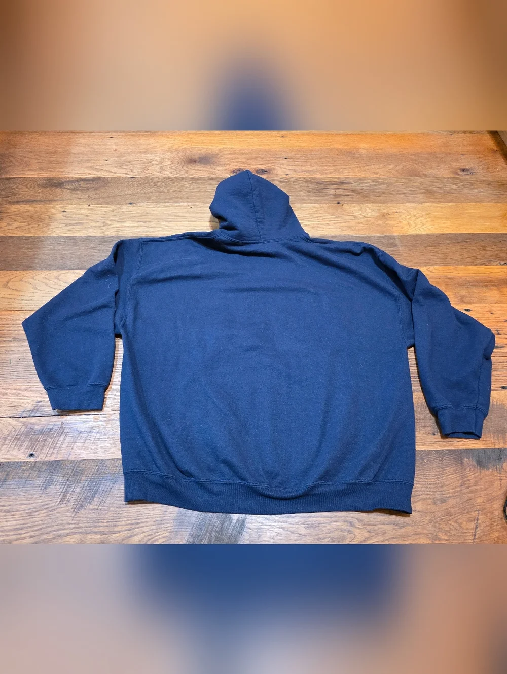 Gildan Navy Men's Hoodie with Yellow 'Michigan vs Everybody' and Blue Men 3XL - Picture 6 of 8